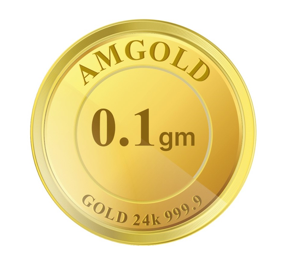 Amgold 0.01 Gm Gold coin (999.9 Purity)